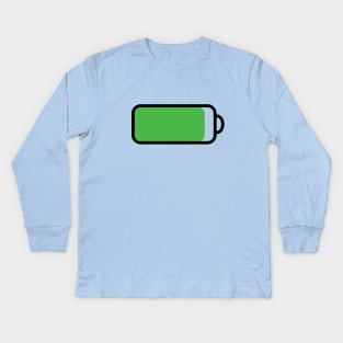 High Energy Battery Level Status Kids Long Sleeve T-Shirt